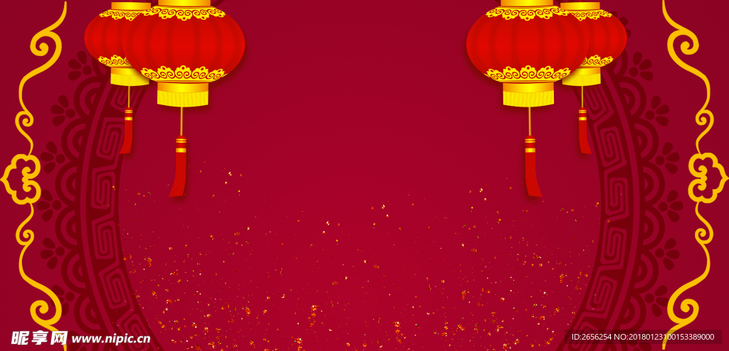 红色喜庆背景（无分层）