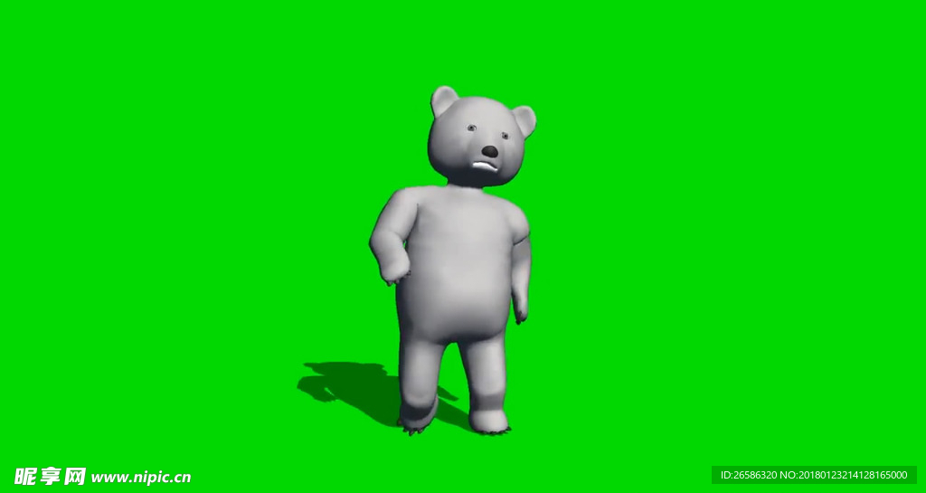 可爱小熊绿屏抠像视频素材