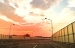 高速 公路 夕阳 晚霞