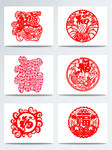 红色窗花福字