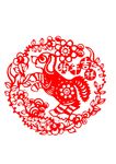 狗年吉祥剪纸图案