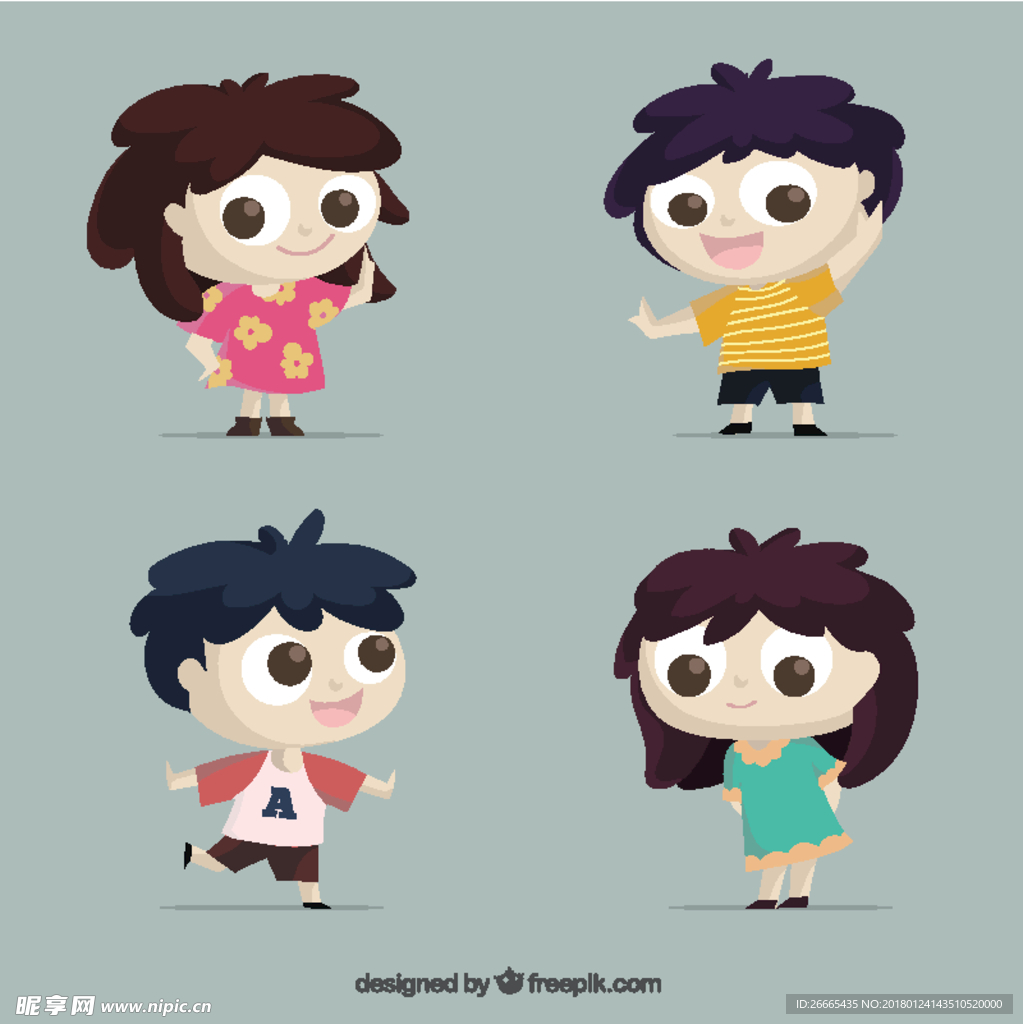 可爱的孩子插图