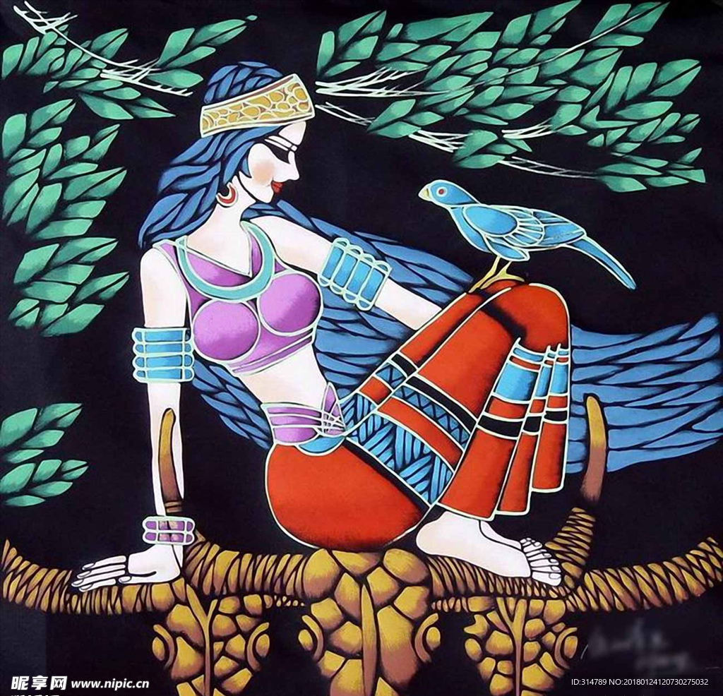 油画美女