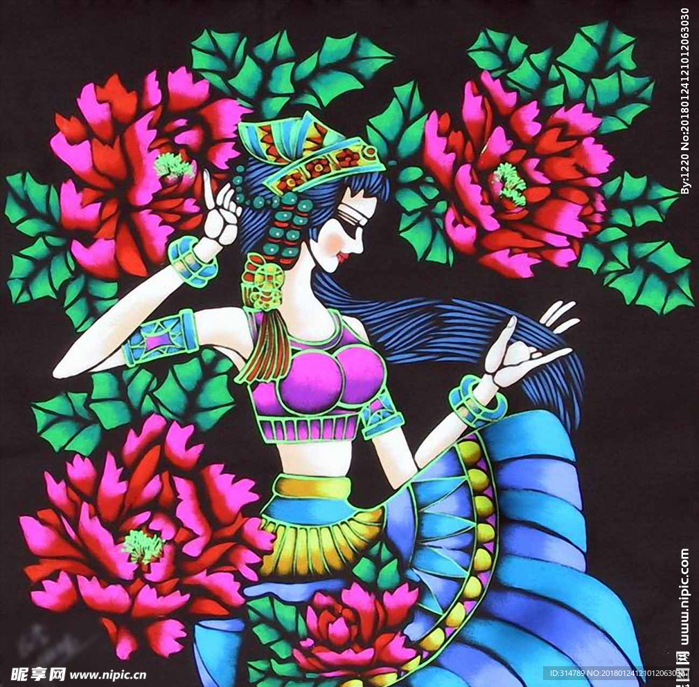 油画美女