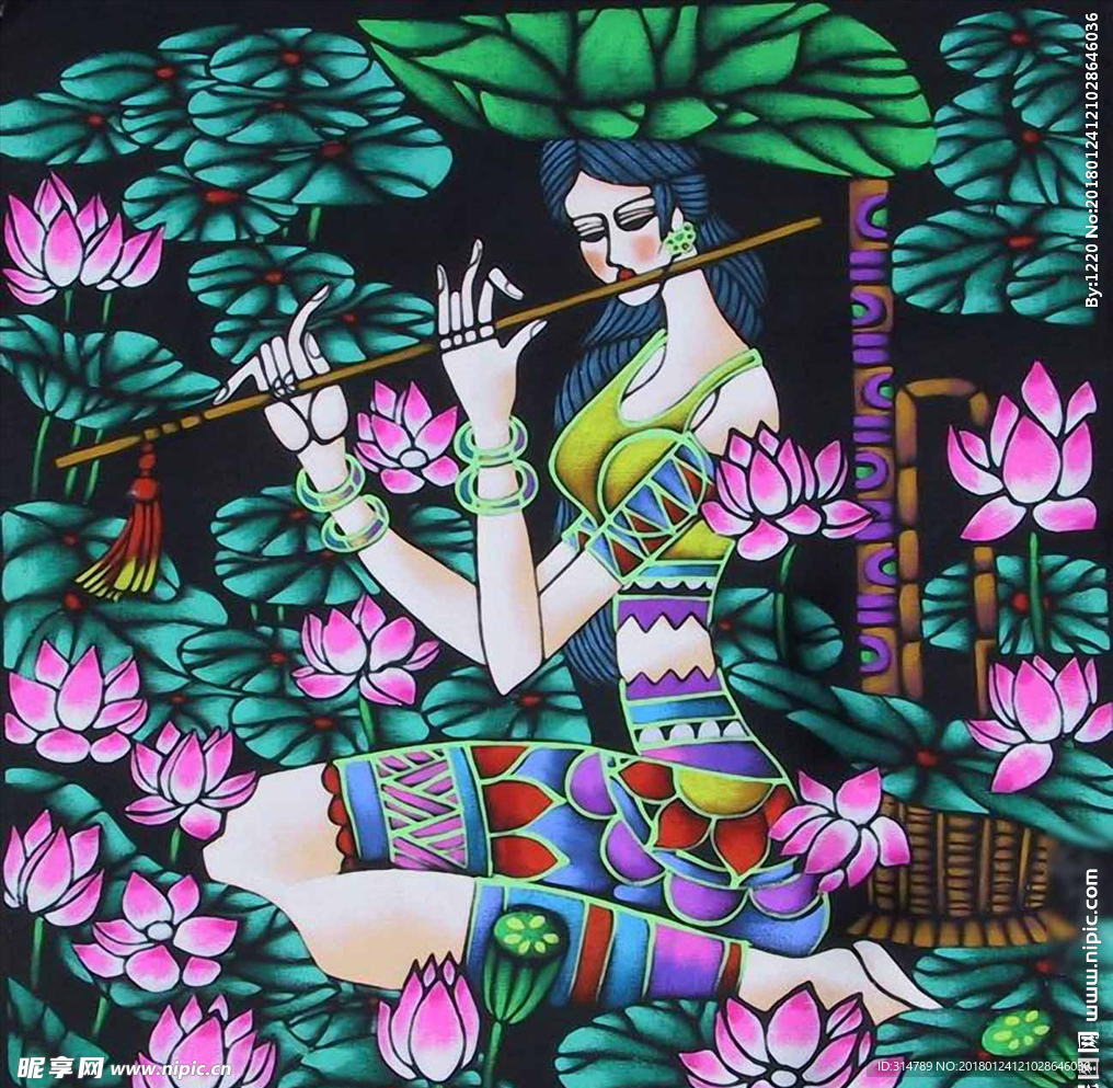 油画美女