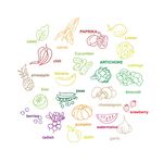 手绘蔬菜 线描蔬菜