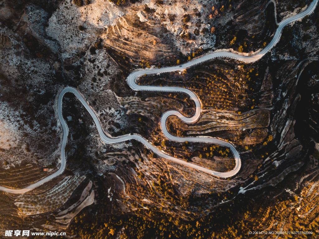 俯瞰盘山公路