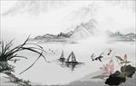 中国风水墨素材分层