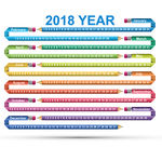2018彩色铅笔日历