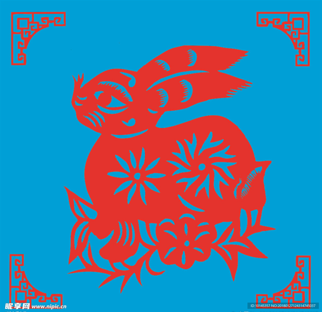 兔子剪纸