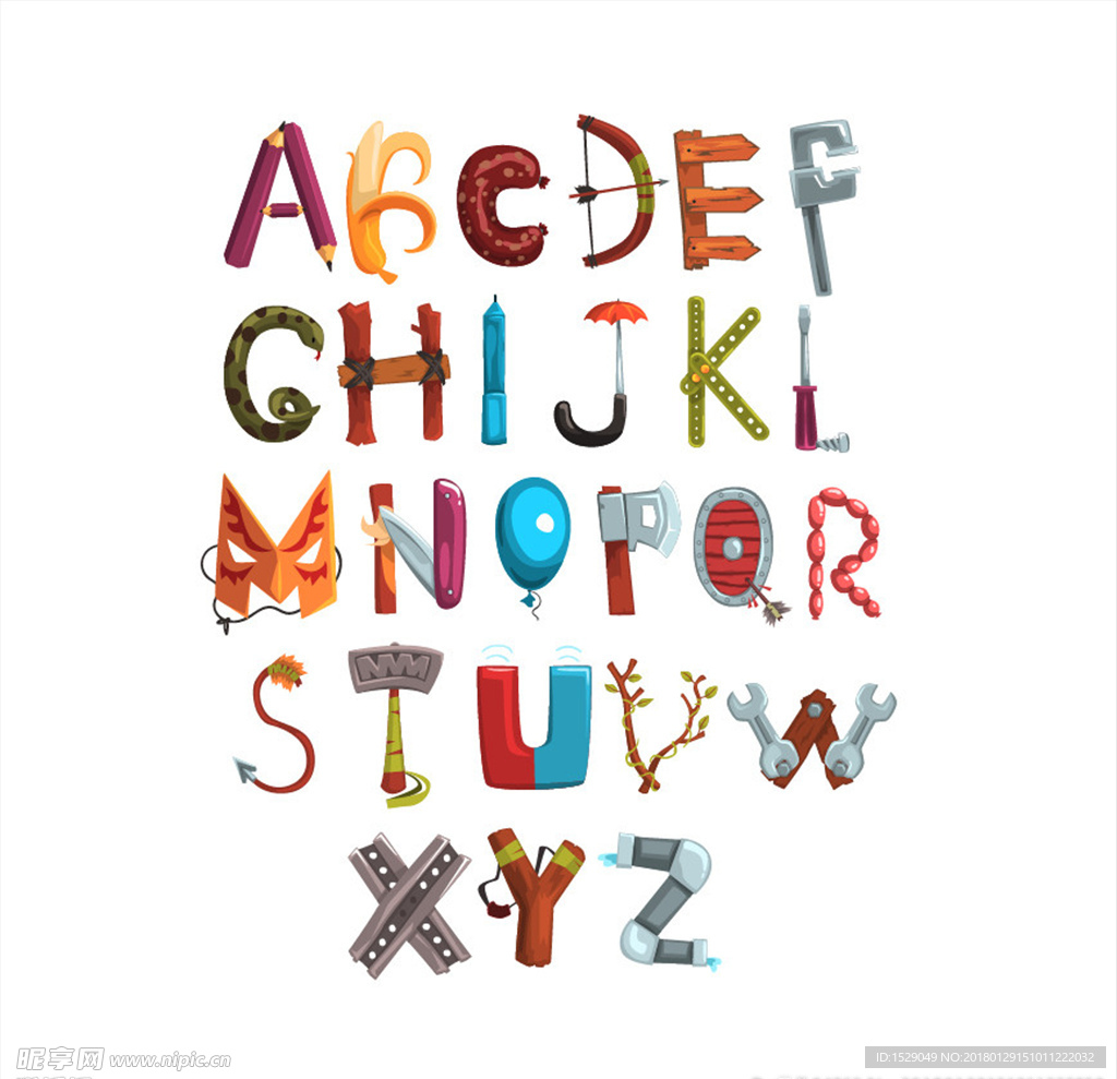 英文字母创意字体