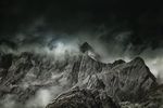 山脉 黑夜