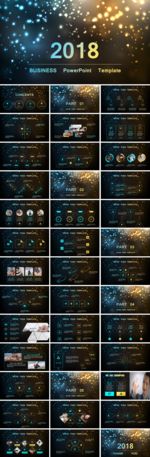 畅销款光点创意年终商务ppt
