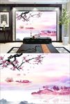 中国风梅花背景墙