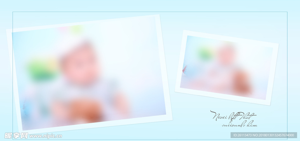 儿童 写真 摄影 模板 素材