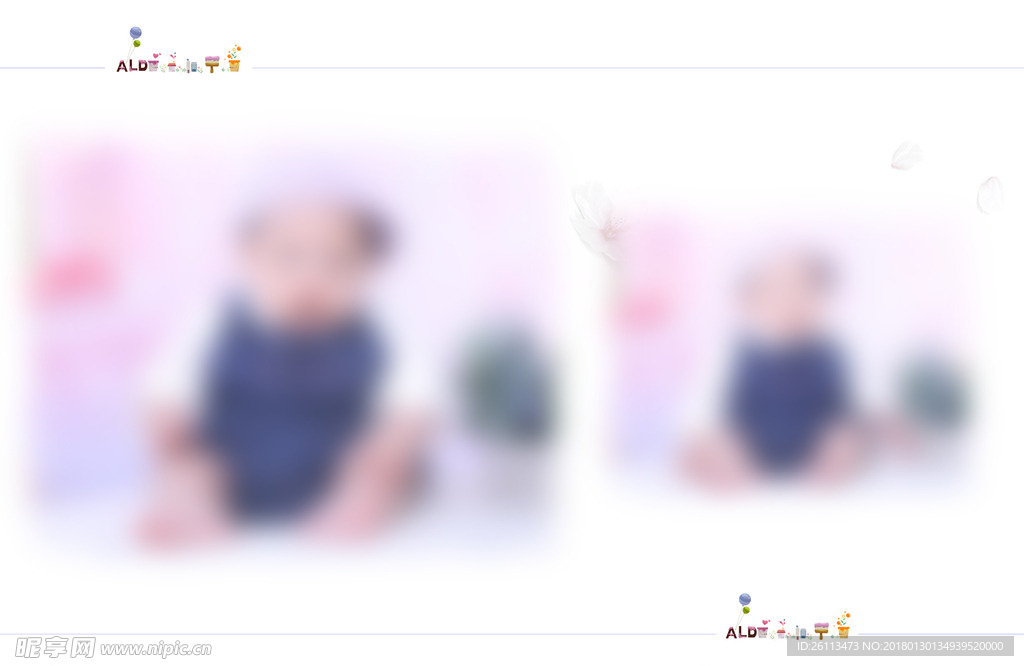 儿童 写真 摄影 模板 素材