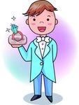 可爱拿钻戒男孩