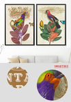 北欧田园花鸟清新简约装饰画