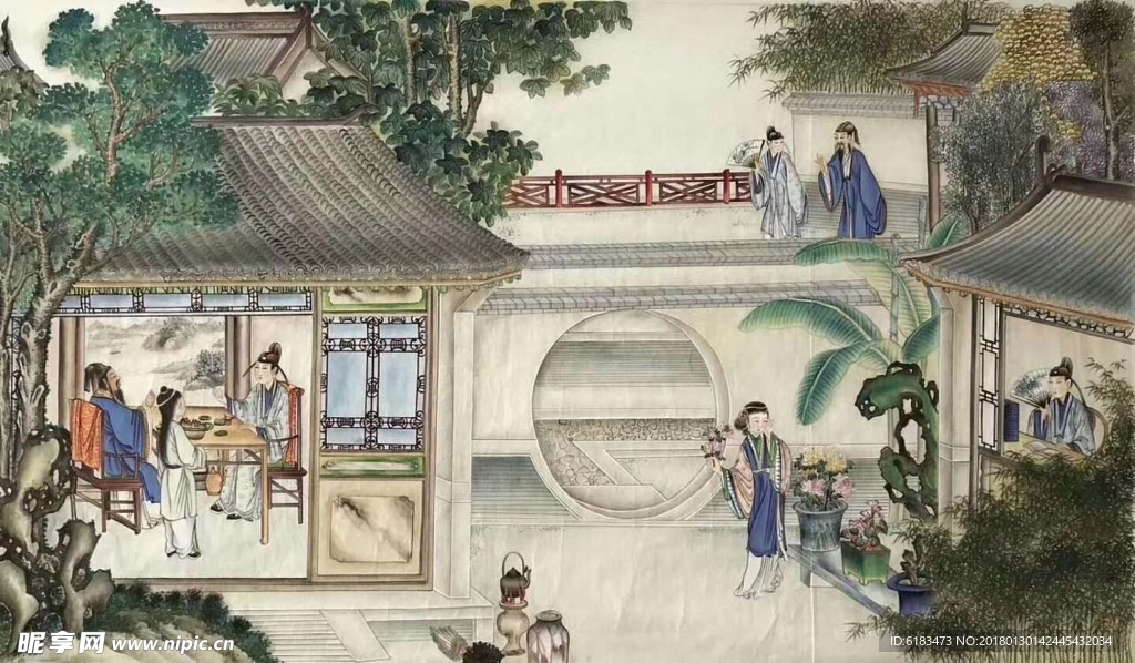 工笔画红楼梦