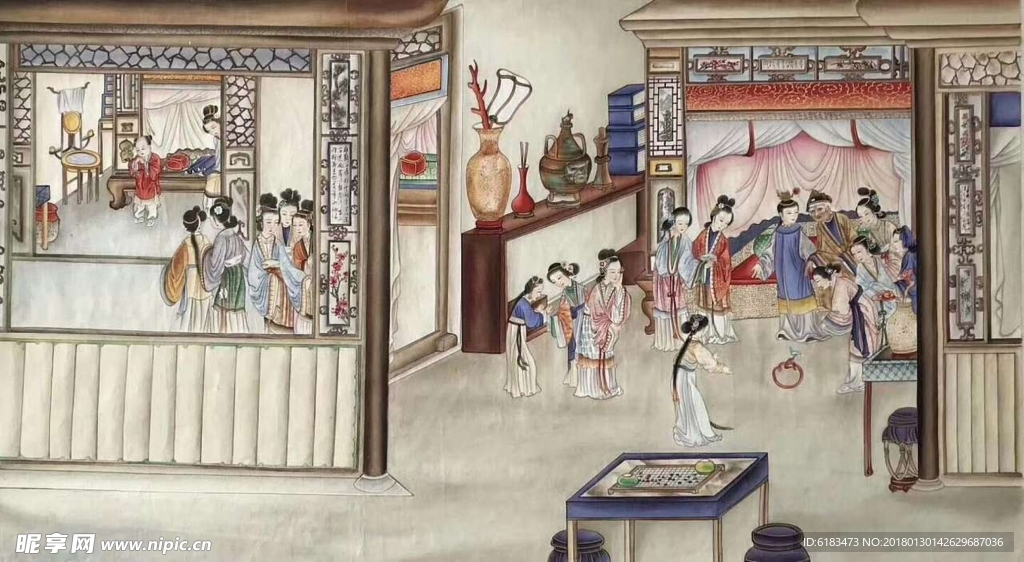 工笔画红楼梦