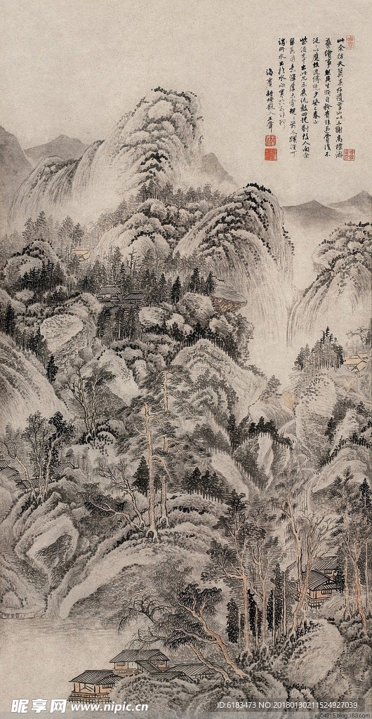 古画山水