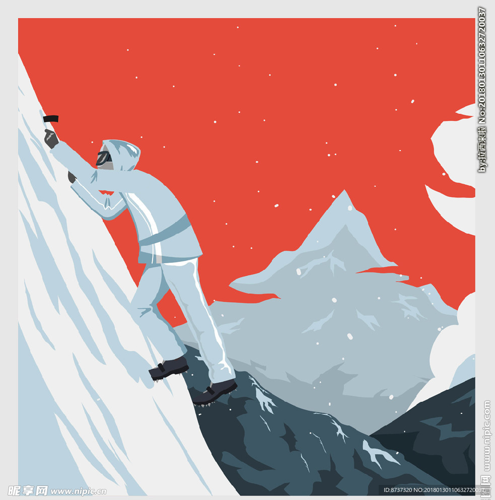 登山男女图片