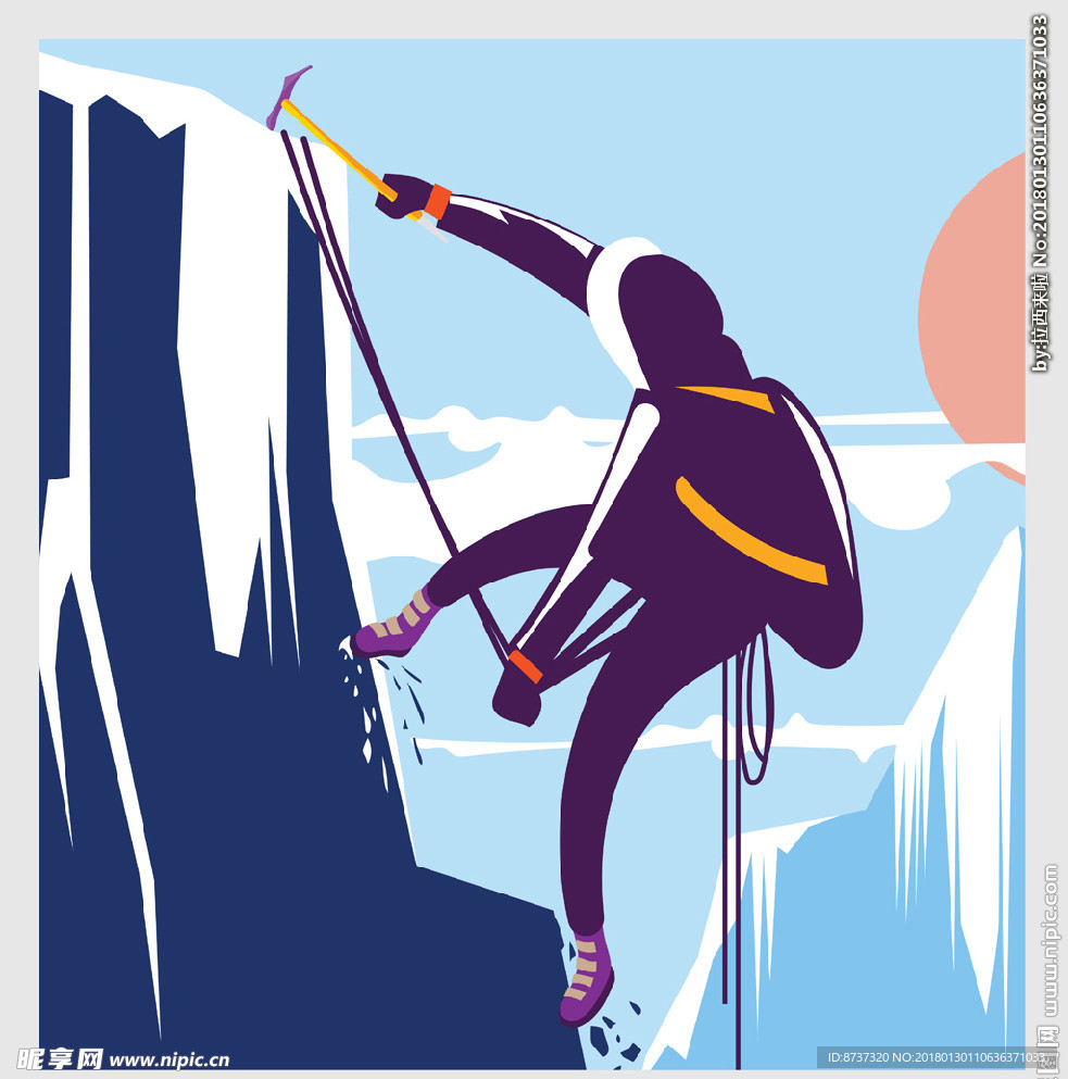 登山男女图片
