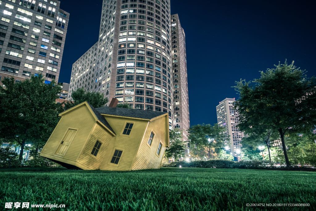 夜色下的城市风景