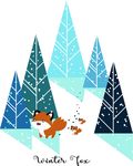 可爱狐狸插画 森林插画 创意