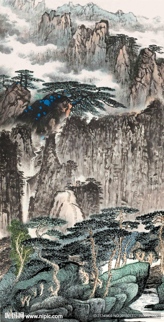 国画山水玄关