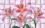 百合花电视背景墙