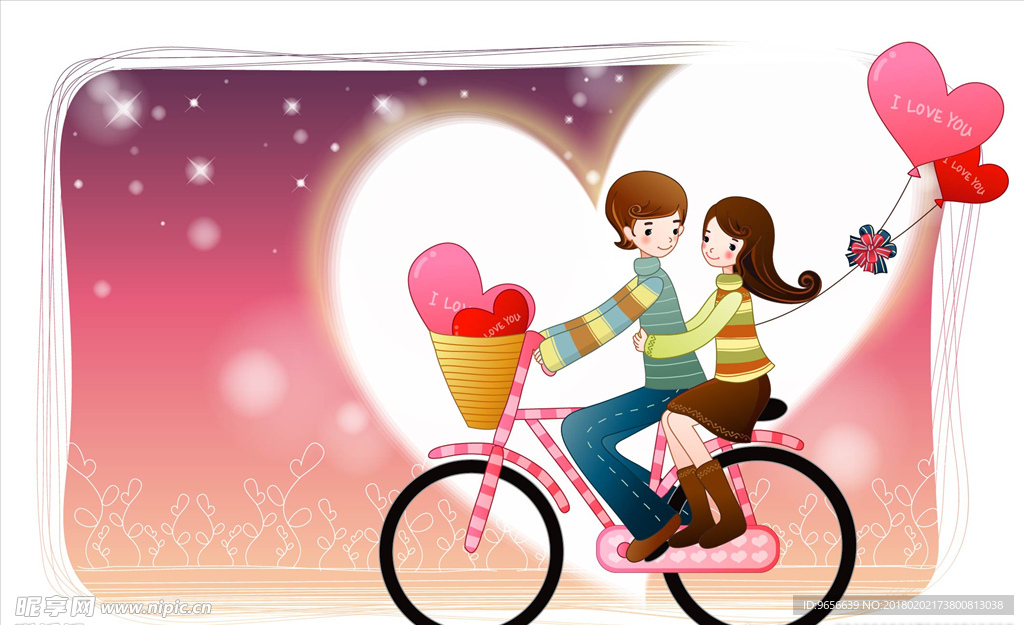 骑单车的情侣