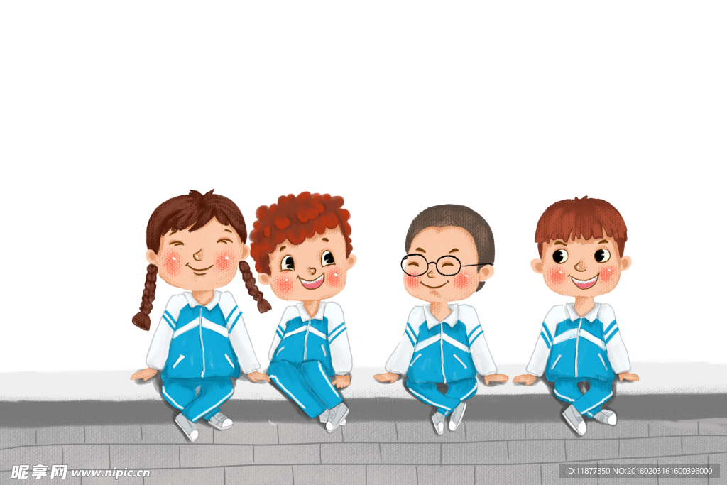 穿校服的小孩子