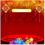 电商新年中国海报背景