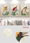 欧美简约现代艺术天堂鸟装饰画