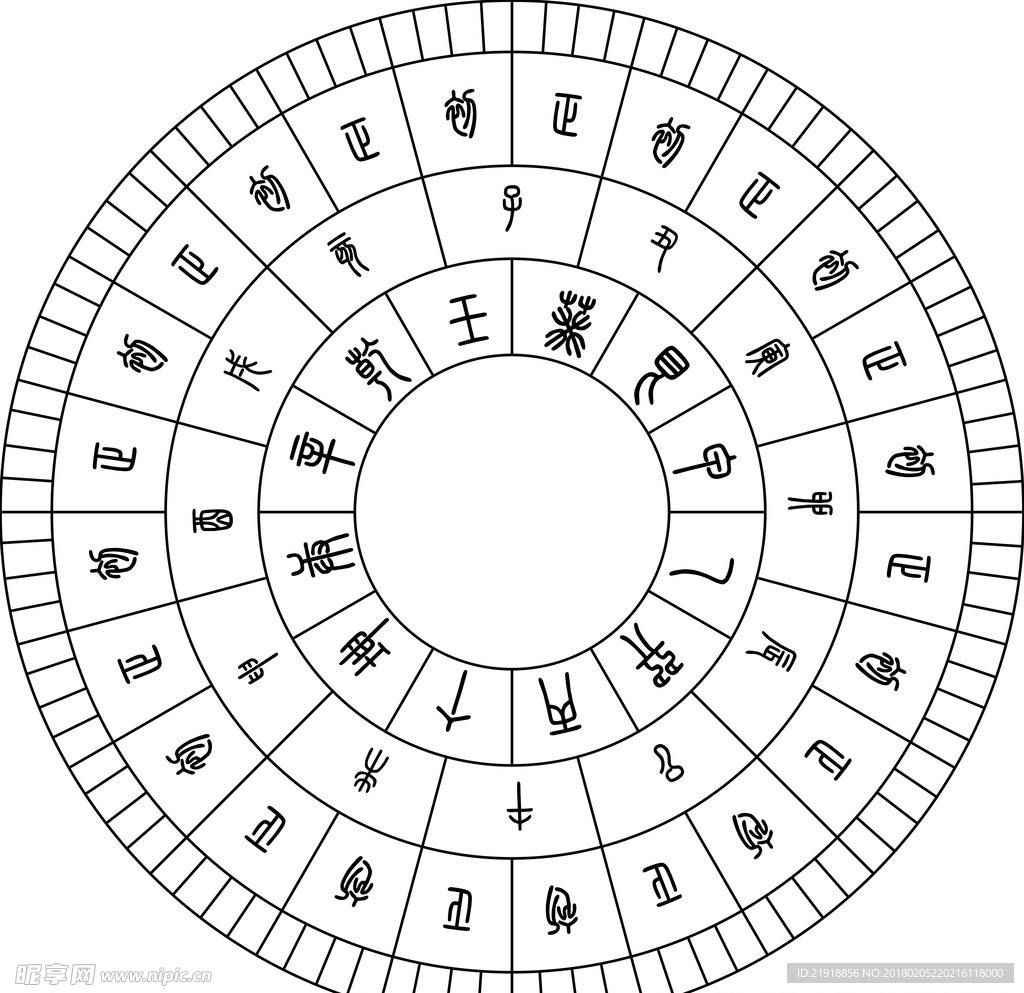 日晷分层字体可改