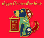 2018年彩色狗剪贴画