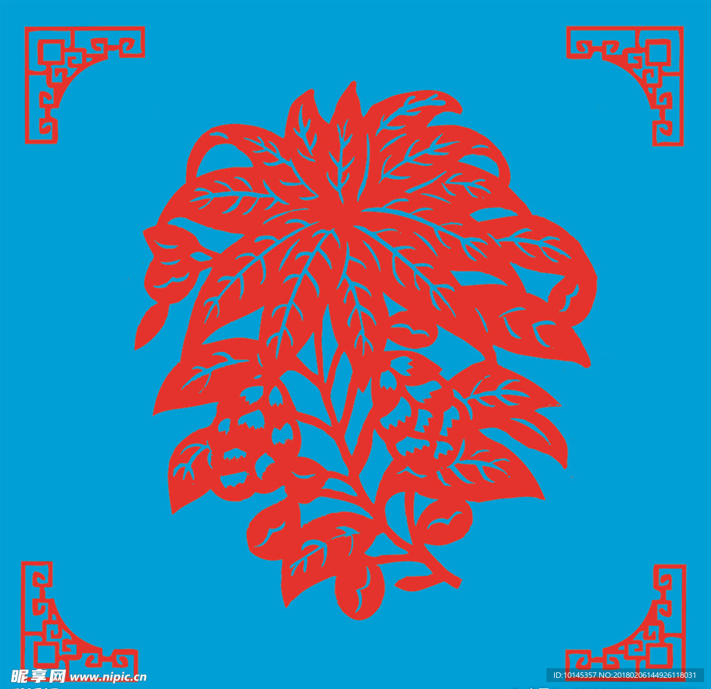 花卉剪纸