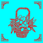 花篮剪纸