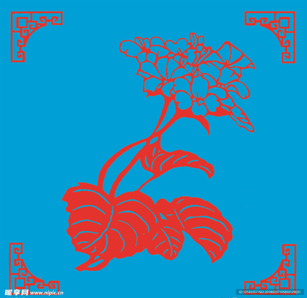 花卉剪纸