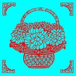 花篮剪纸