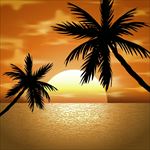 唯美夕阳场景背景