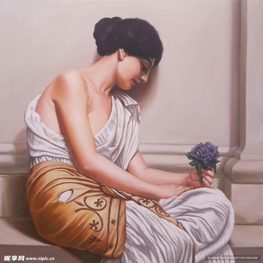 油画女人