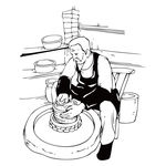 AI磨豆腐插画印刷雕刻矢量