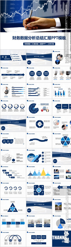财务分析工作总结汇报ppt模板