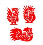 鸡剪纸