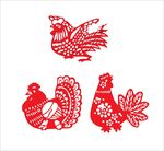 鸡剪纸