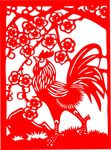 鸡剪纸