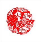 鸡剪纸