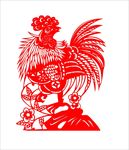 鸡剪纸